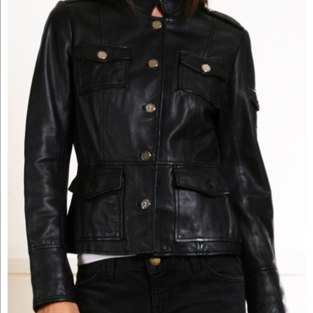 Tory Burch Leather Jacket New Black
